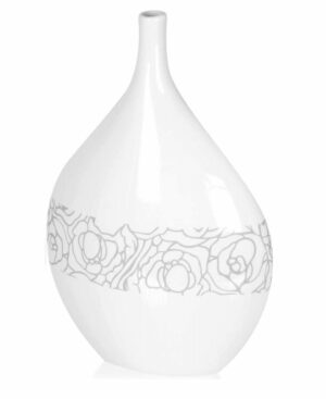 Biały wazon dekoracyjny 35 cm