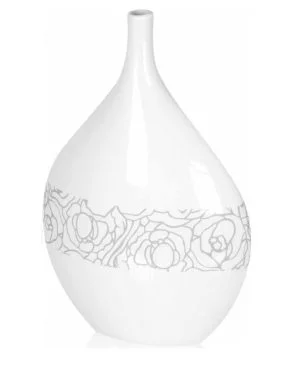 Biały wazon dekoracyjny 35 cm