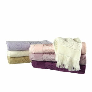 Ręcznik żakardowy strzępiony komplet ręczników
