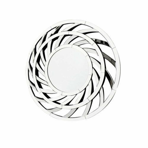 Lustro nowoczesne okrągłe w lustrzanej ramie Leto