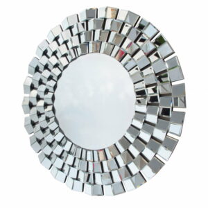 Lustro okrągłe nowoczesne w dekoracyjnej lustrzanej ramie Eris 100 cm