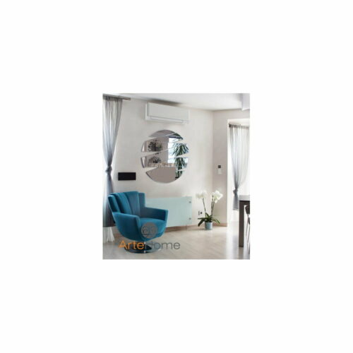 Rizzo - okrągłe, nowoczesne lustro dekoracyjne aranżacja w salonie
