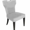 Krzesło nowoczesne tapicerowane szary welur z uchwytem Vittdria 58/65/95 cm