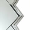 Lustro kwadratowe nowoczesne w ramie w kolorze srebrnym Cento 100/100 cm detal