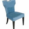 Krzesło nowoczesne tapicerowane niebieski welur z uchwytem Vittdria 58/65/95 cm
