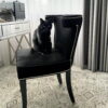 Tapicerowany fotel Earls Court w kolorze czarnym