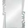 Lustro prostokątne nowoczesne w lustrzanej zdobionej ramie Monic 90/150 cm