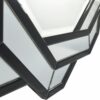 Lustro nowoczesne dekoracyjne w lustrzane ramie Silvia Czarne 80 cm detal
