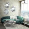 Sofa nowoczesna Glustin Lustro Stelle Violett stolik kawowy cesario aranżacja salonu