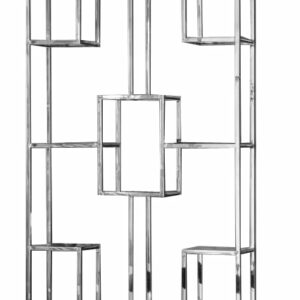 Regał nowoczesny chromowany srebrny duży Deacon 29/108/240 cm