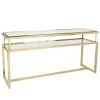 Konsola nowoczesna metalowa złota Janssen Gold 45/76/160 cm