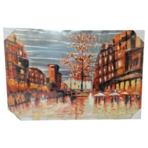 Obraz 120/80cm Stare miasto ręcznie malowany na płótnie