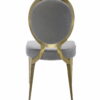 Krzesło nowoczesne tapicerowane w stylu Glamour Cassari Szary 45/55/89 cm