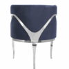 Fotel nowoczesny tapicerowany metalowe srebrne nogi Morello srebrny/ciemny niebieski 55/59/78 cm