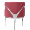 Fotel nowoczesny tapicerowany metalowe srebrne nogi Morello srebrny/czerwony 55/59/78 cm