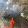 Obraz ręcznie malowany na płótnie akryl abstrakcja - wulkan