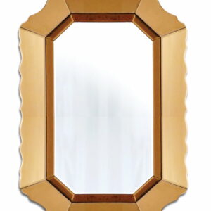Lustro prostokątne w lustrzanej złotej ramie Mirano 60/90 cm