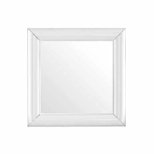 Kwadratowe lustro wiszące Porto w szklanej ramie - Artehome