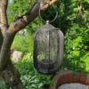 Lampion metalowy ze szklanym naczyniem na świeczki