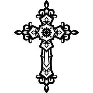 Krzyż Gotycki na ścianę stalowy