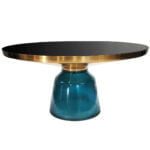 Bottle Table 75/37cm stolik kawowy niebiesko-złoty