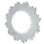 Lustro okrągłe Sunset Silver 80cm